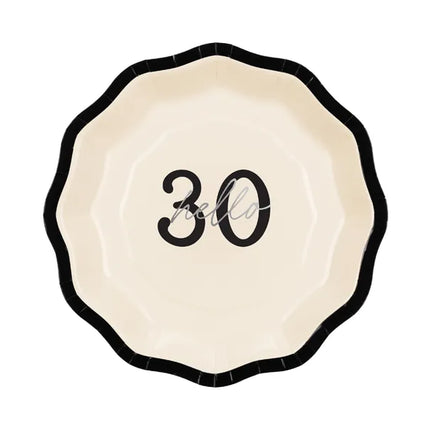Assiettes 30 ans 18cm 6pcs