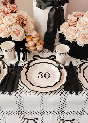 Assiettes 30 ans 18cm 6pcs