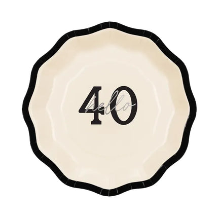 Assiettes 40 ans 18cm 6pcs