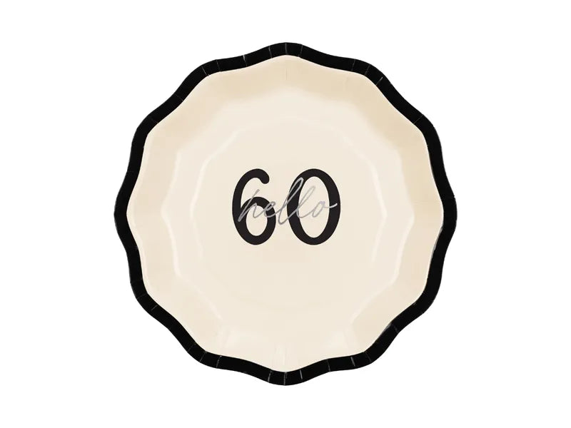 60 ans Assiettes 18cm 6pcs