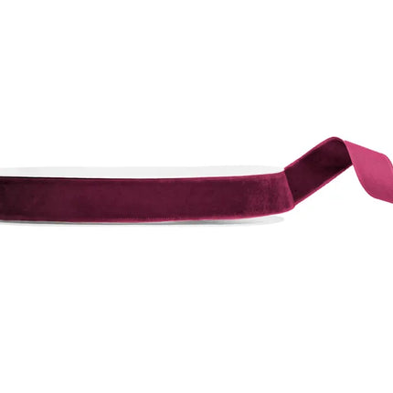 Ruban rouge bordeaux en velours 10m