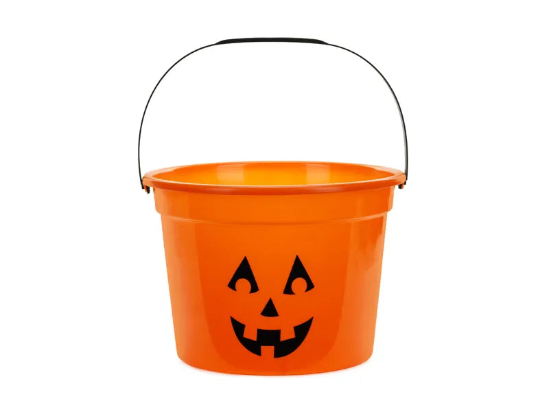 Seau d'Halloween Citrouille orange 20.5cm