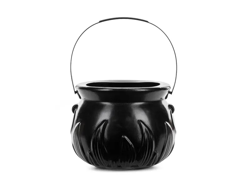 Seau d'Halloween chaudron noir 18cm