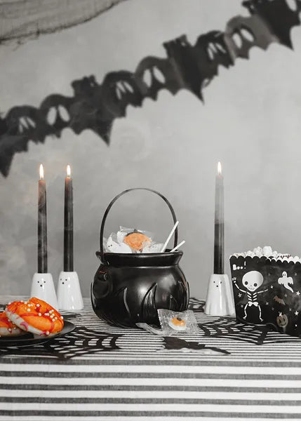 Seau d'Halloween chaudron noir 18cm