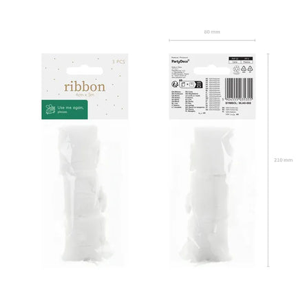 Ruban blanc 5m 3pcs