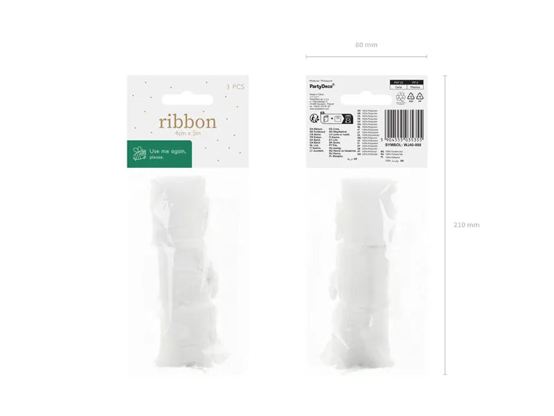 Ruban blanc 5m 3pcs