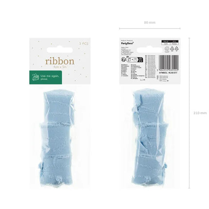 Ruban bleu clair 5m 3pcs