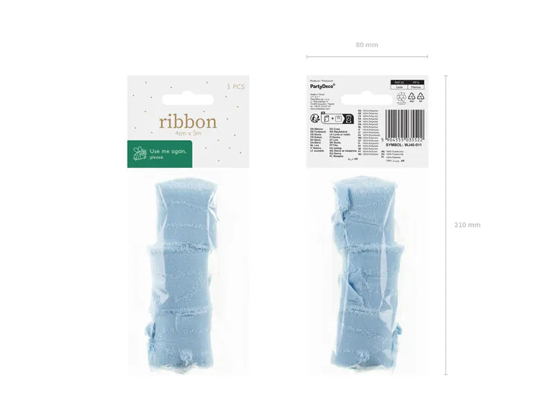 Ruban bleu clair 5m 3pcs