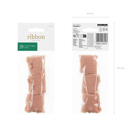 Ruban nude 5m 3pcs