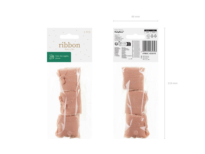 Ruban nude 5m 3pcs
