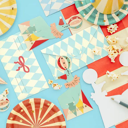 Invitations pour le cirque 18.5cm