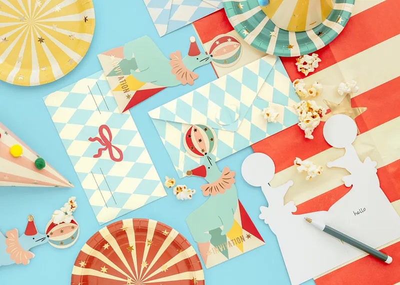 Invitations pour le cirque 18.5cm