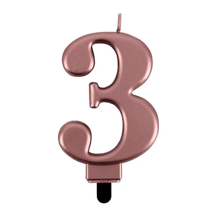 Bougie « 3 ans » en or rose