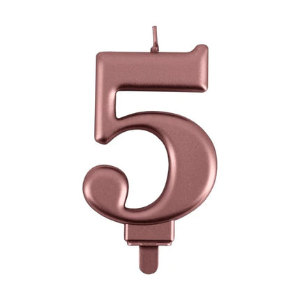 Bougie « 5 ans » en or rose