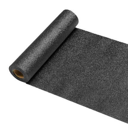 Chemin de table noir pailleté 30 cm 5 m