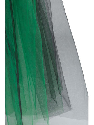 Jupe Tule pour femme, noire et verte