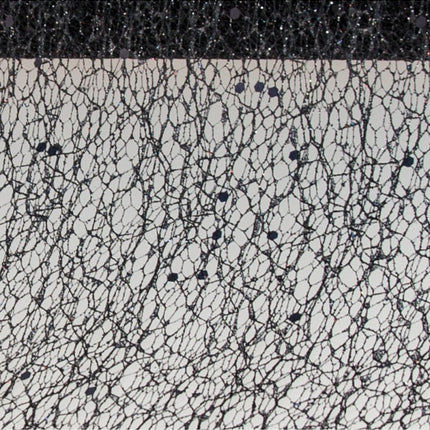 RUBAN DE TABLE NOIR PAILLETÉ 10CM X 5M