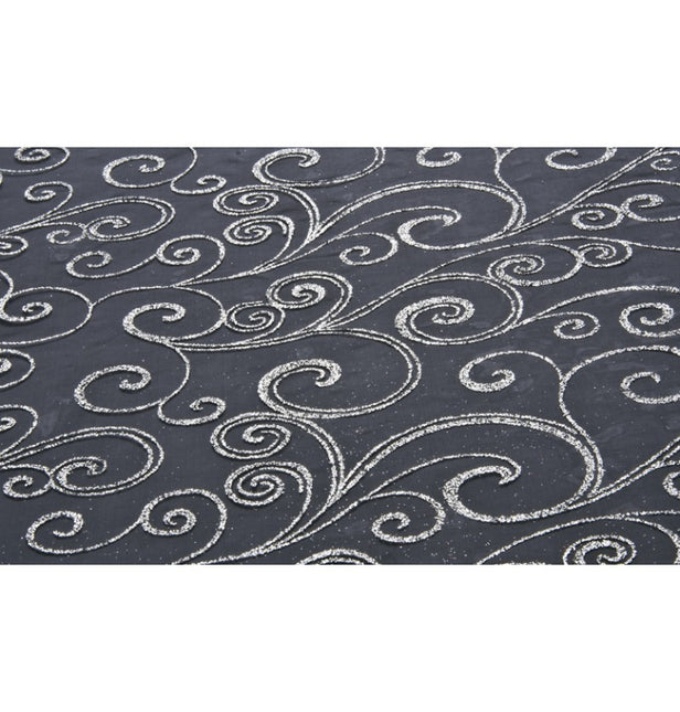 Chemin de table noir pailleté 5M 36cm