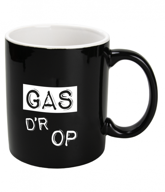 Mug noir Gas D'R Op 12cm