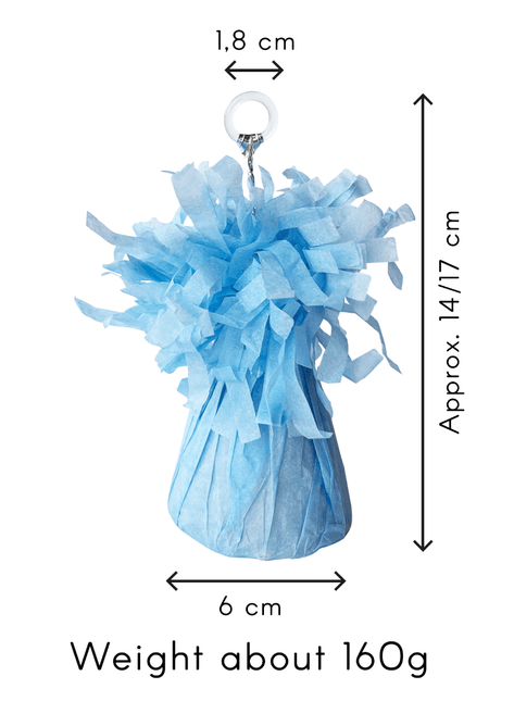 Blauwe Ballon Gewicht Pastel 160gr - Partywinkel - 8716764256028