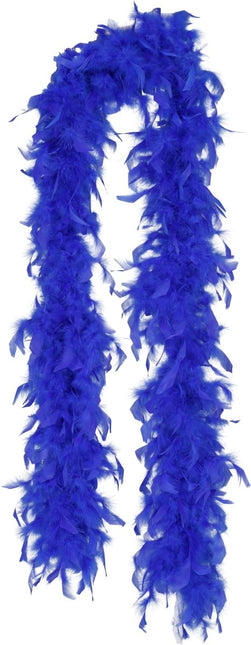 Blauwe Boa Veren 80gr van Fiestas Guirca koop je bij Partywinkel