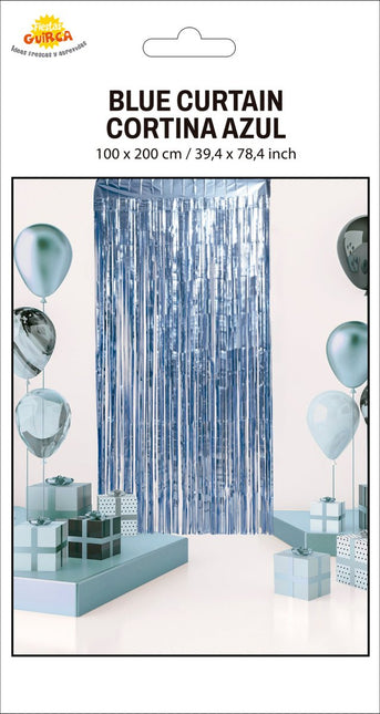 Blauwe Deurgordijn Mat 2m van Fiestas Guirca koop je bij Partywinkel