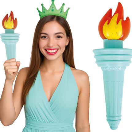 Blauwe Fakkel 30cm van Fiestas Guirca koop je bij Partywinkel