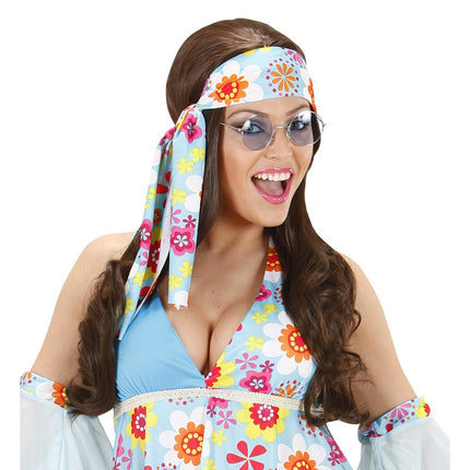Blauwe Hippie Bril Glas van Widmann koop je bij Partywinkel