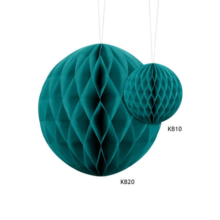 Blauwe Honeycomb 20cm van Partydeco koop je bij Partywinkel