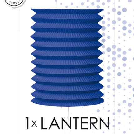 Blauwe Lampion 16cm van WeFiesta koop je bij Partywinkel