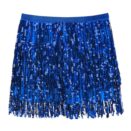 Blauwe Rok Mini Glitter van Boland koop je bij Partywinkel