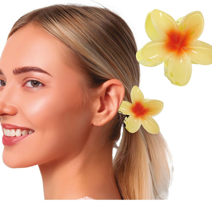 Bloem Haarclip Geel - Partywinkel - 8434077272541