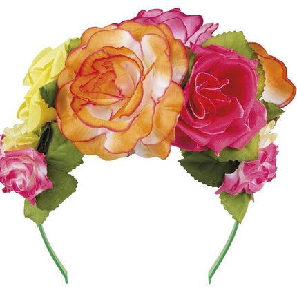 Bloemen Haarband Diadeem - Partywinkel - 8712026522191