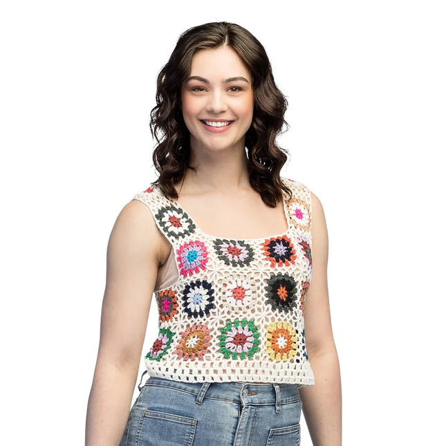 Bloemen Top Dames Gehaakt van Boland koop je bij Partywinkel