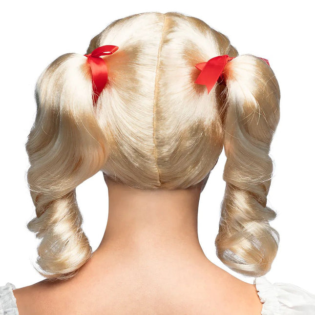 Blonde Pruik Staartjes van Boland koop je bij Partywinkel