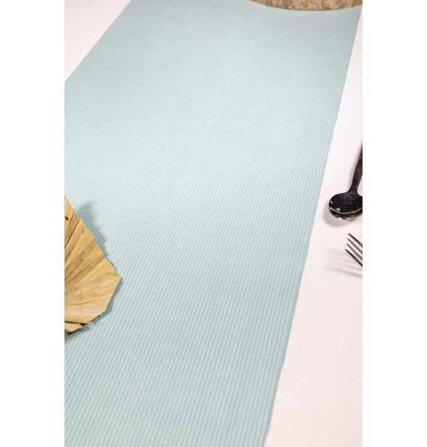 Chemin de table bleu clair 3m