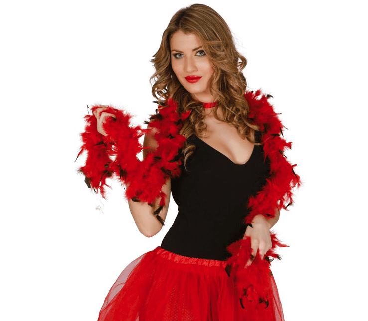 Boa Zwart Rood 40gr 1,8m van Fiestas Guirca koop je bij Partywinkel