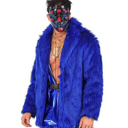 Bontjas Pluche Blauw van Widmann koop je bij Partywinkel