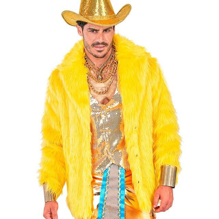 Bontjas Pluche Geel van Widmann koop je bij Partywinkel