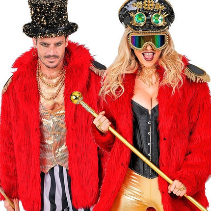 Bontjas Pluche Rood van Widmann koop je bij Partywinkel