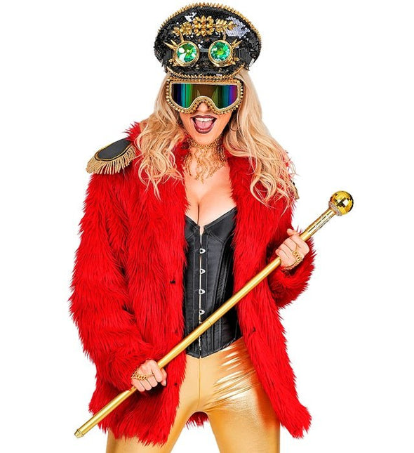 Bontjas Pluche Rood van Widmann koop je bij Partywinkel