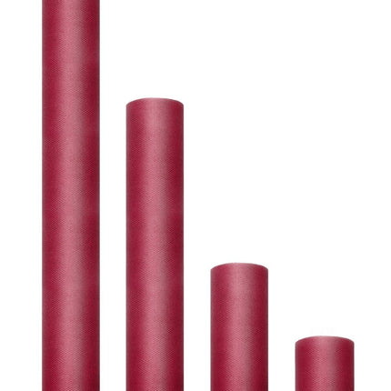 Bordeaux Rode Tule Rol 30cm 9m van Partydeco koop je bij Partywinkel
