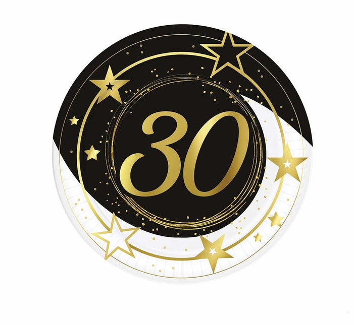 Borden 30 Jaar 23cm 6st van Fiestas Guirca koop je bij Partywinkel