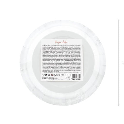 Borden Happy Birthday Rose Goud 18cm 6st van Partydeco koop je bij Partywinkel