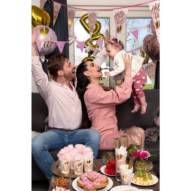 Borden Hello Girl Papier 23cm 10st van Boland koop je bij Partywinkel