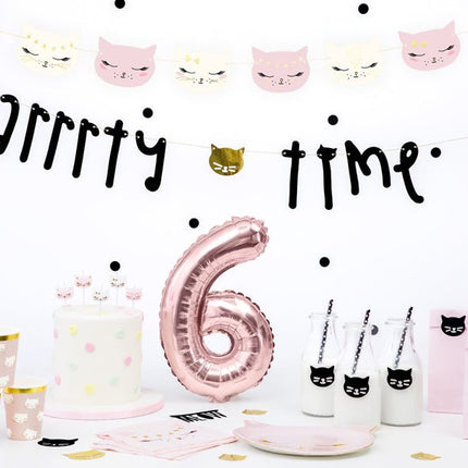 Borden Kat 22cm 6st van Partydeco koop je bij Partywinkel