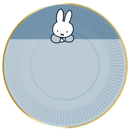 Assiettes Miffy Bleu 18cm 8pcs