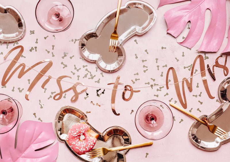 Borden Piemel Rose Goud 26,5cm 6st van Partydeco koop je bij Partywinkel