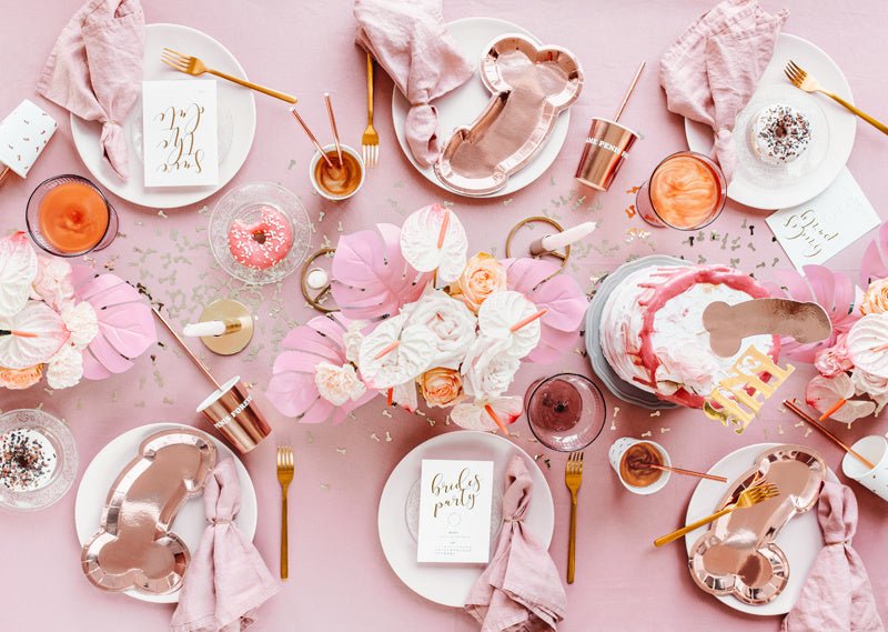 Borden Piemel Rose Goud 26,5cm 6st van Partydeco koop je bij Partywinkel