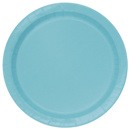Borden Terrific Teal Rond 23cm 8st - Partywinkel - 11179006595